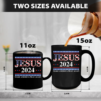 Teesdily | Jesus American T-shirt, Jesus 2024 Make America Pray Again Tee Sweatshirt Hoodie Mug, Christian Patriotic Shirt, Jesus Lovers Gifts