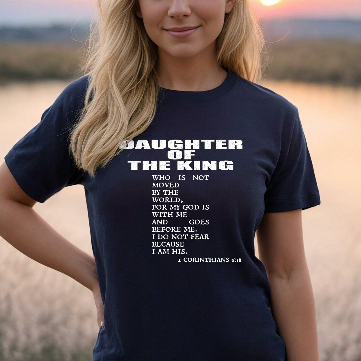 Teesdily | Jesus Daughter Shirt, Daughter Of The King I Do Not Fear Tee Sweatshirt Hoodie Mug, Jesus Lovers Gifts, Christian Tee