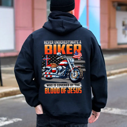 Teesdily | Christian Biker Shirt, Never Underestimate A Biker Back Design Shirt, Biker Unisex Hoodie Sweatshirt, Biker Gift Mug, Speed Lovers