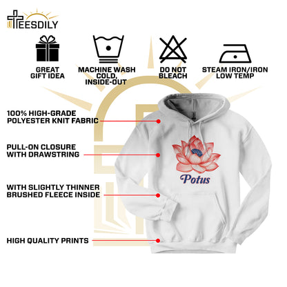 Teesdily | Lotus For Potus Shirt, Lotus Flower Sweatshirt Hoodie Mug, Comma La T-shirt, Patriot Ka-mala Tee, US Flag Women's Rights, Woman Gift