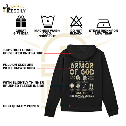 Teesdily | Put On The Full Armor Of God Ephesians 6:11 Jesus Shirt,  Armor Of God Unisex Tshirt Hoodie Sweatshirt Mug, Jesus Warrior Christian Gifts