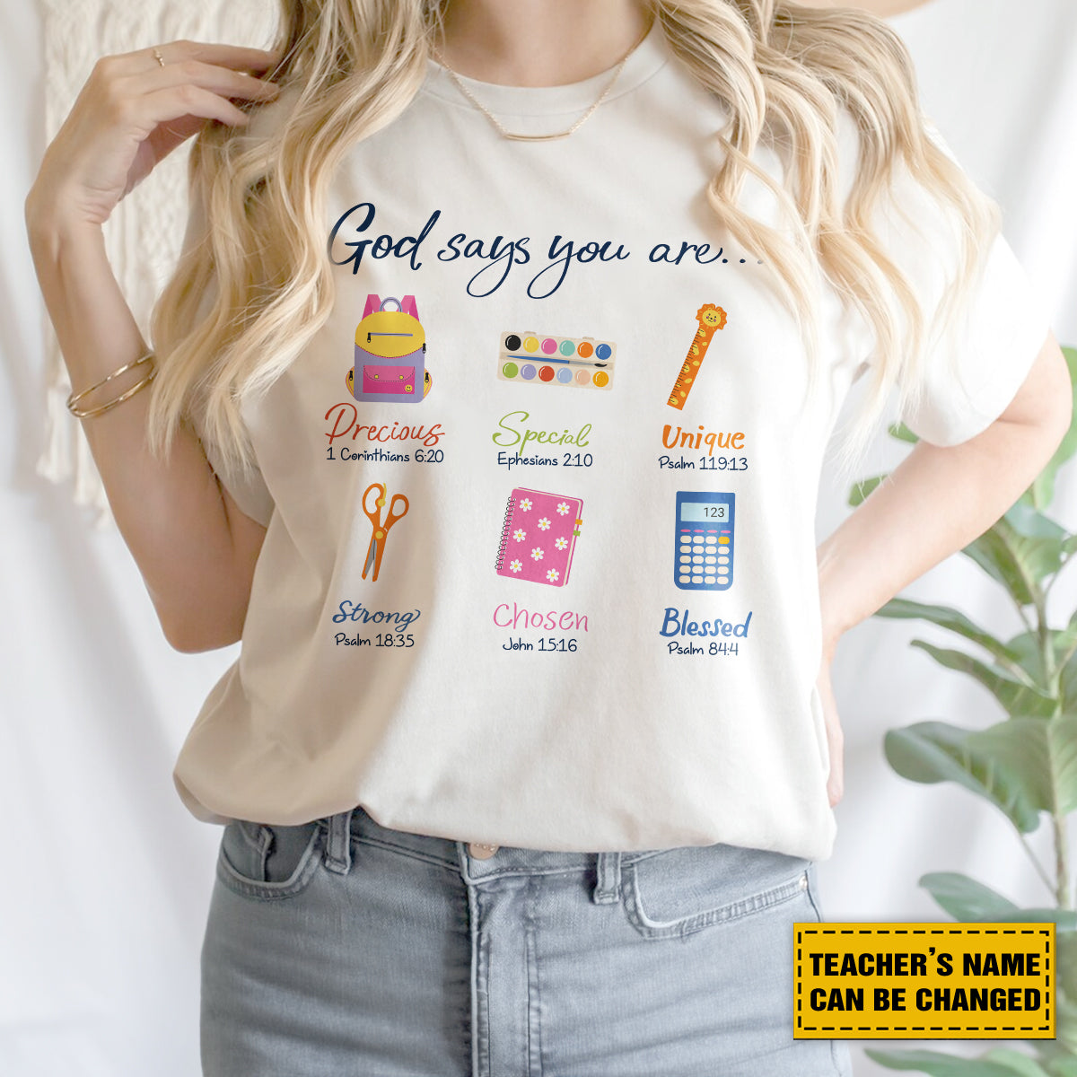 Teesdily | Custom Teacher God Says You Are Shirt, Christian Teacher Sweatshirt Hoodie Mug, Teacher Bible Verse Tee, Teacher Back To School Gifts