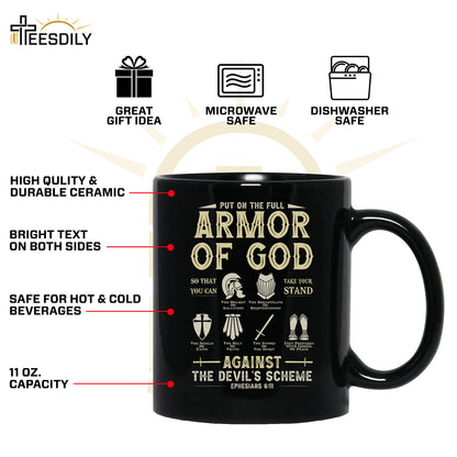 Teesdily | Put On The Full Armor Of God Ephesians 6:11 Jesus Shirt,  Armor Of God Unisex Tshirt Hoodie Sweatshirt Mug, Jesus Warrior Christian Gifts