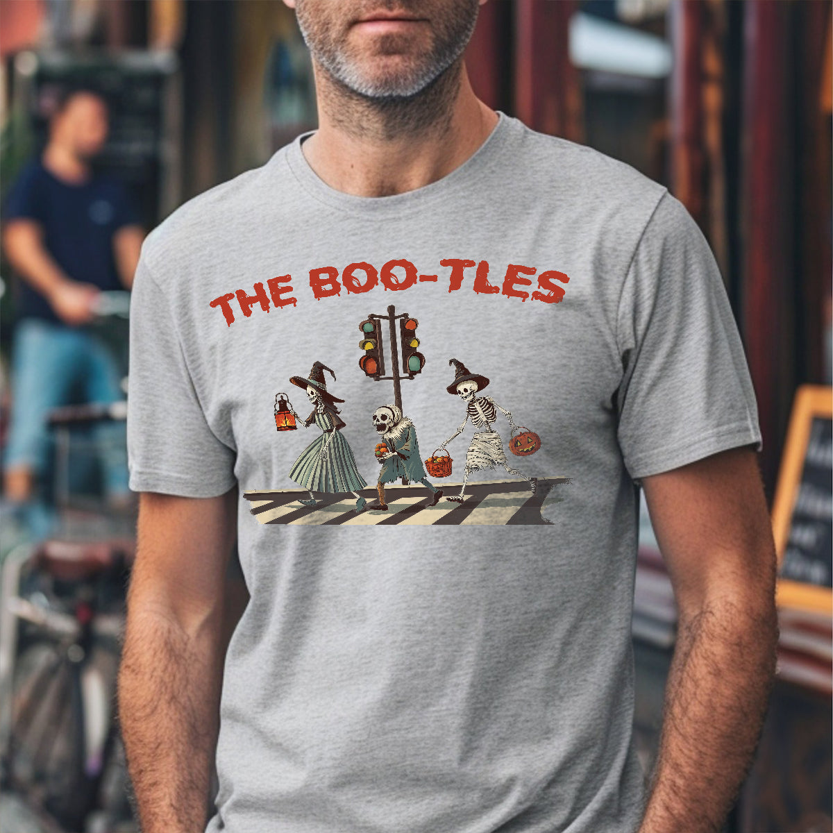 Teesdily | The Boo-tles Shirt, Halloween Witchy Sweatshirt, Halloween Boo-tles T-shirt, Witch Skeleton Mummy Pumpkin Hoodie Mug Gift