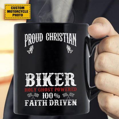 Teesdily | Christian Biker Customized Graphic Tees Men, Motorcycle Faith Driven Men's T-shirts Hoodie Sweatshirt Mug, Speed Lover Gifts, Biker Tops