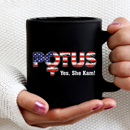 Teesdily | Potus Shirt, Lotus For Potus Sweatshirt Hoodie Mug, Potus Yes She Kam Tee, Comma La T-shirt, Women's Leadership, Patriot Gift