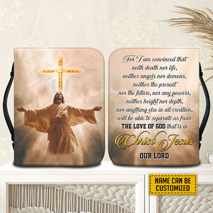 Teesdily | Personalized Jesus Christ Ascension Day Bible Cover Resurrection Of Jesus Bible Holder Love In Christ Jesus Lord Custom Religious Gifts