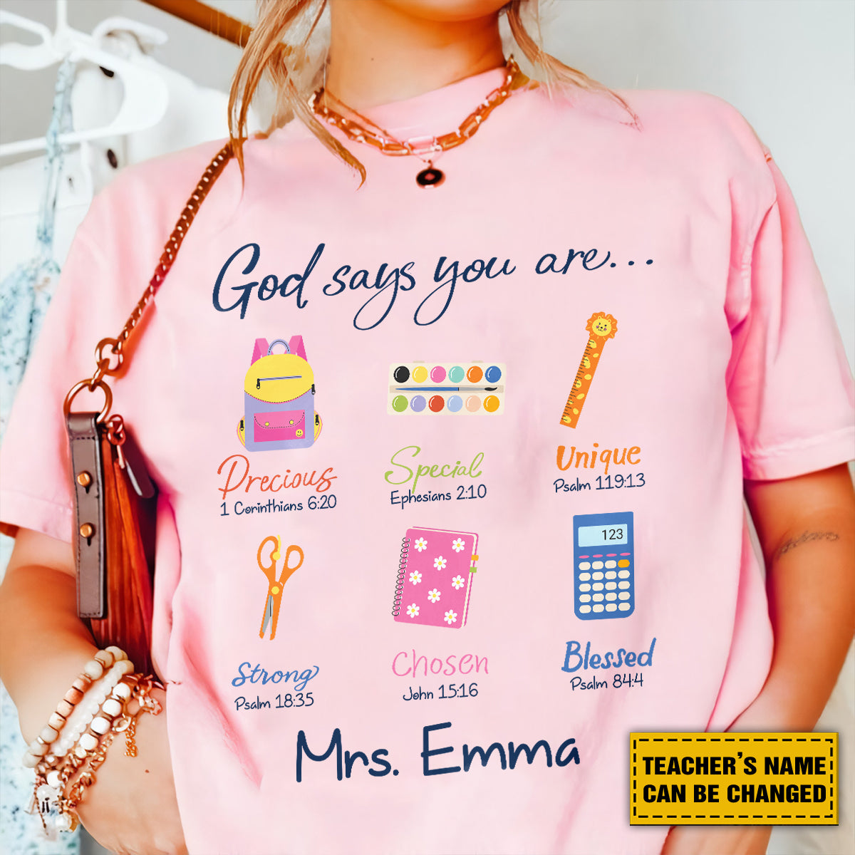 Teesdily | Custom Teacher God Says You Are Shirt, Christian Teacher Sweatshirt Hoodie Mug, Teacher Bible Verse Tee, Teacher Back To School Gifts