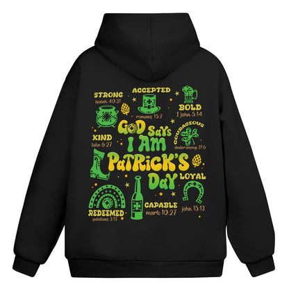 Teesdily | Patrick's Day Novelty Shirt, God Says I Am Casual Shirt, Lucky Irish Basic Tee, Religious Irish Unisex Shirt, Jesus Lover Gift Unisex Tshirt Hoodie Sweatshirt Size S-5XL / Mug 11-15Oz