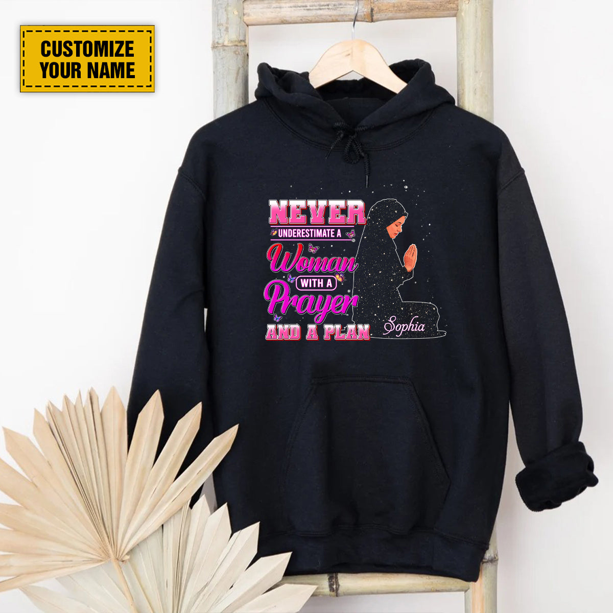 Teesdily | Customized Christian Prayer Shirt, Never Underestimate A Woman With A Prayer Shirt, Gift For Women Faith, Unisex Tshirt Hoodie Sweatshirt Size S-5xl / Mug 11-15oz