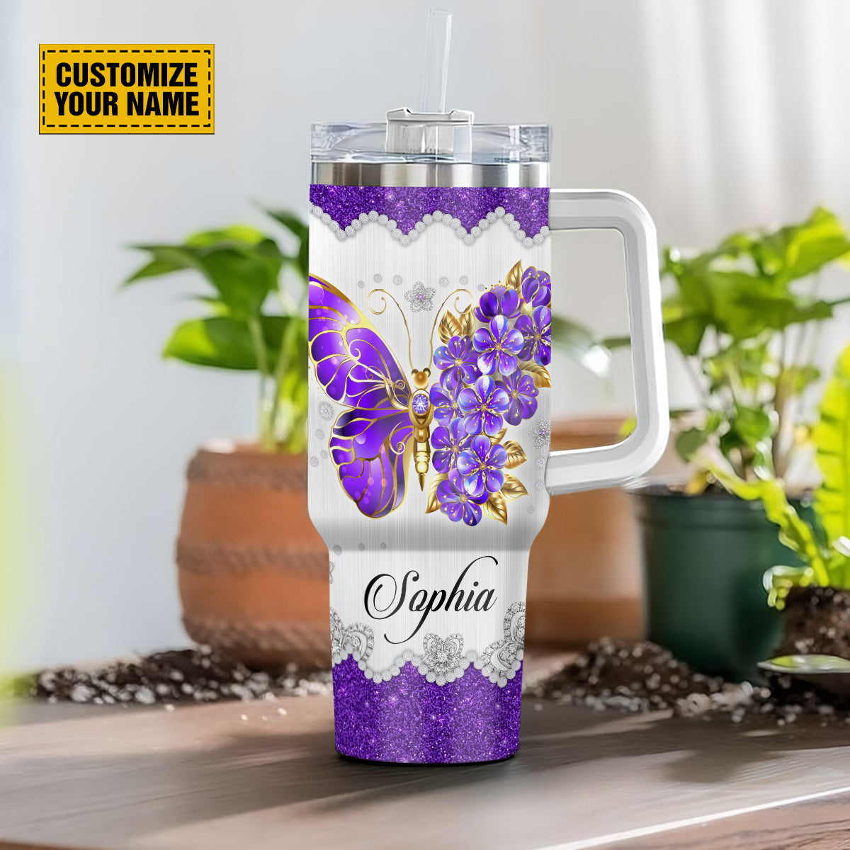 Teesdily | Customized Butterfly Jewelry Tumbler With Handle, You Are Far More Precious Than Jewels 40 oz Tumbler, Christian Gifts For Girl Women