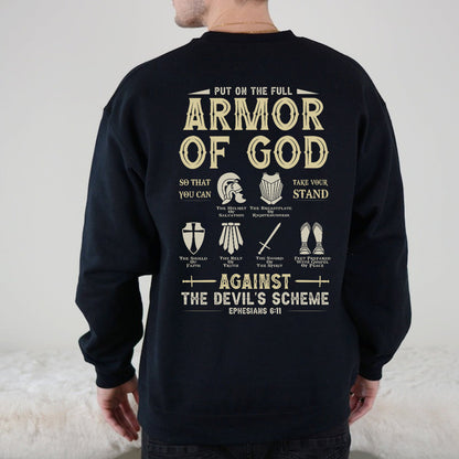 Teesdily | Amor Of God Novelty Shirt, Against The Devil's Scheme Ephesians 6 11 Hoodie Sweatshirt Mug, Christian Graphic Tees, Jesus Believer Gifts