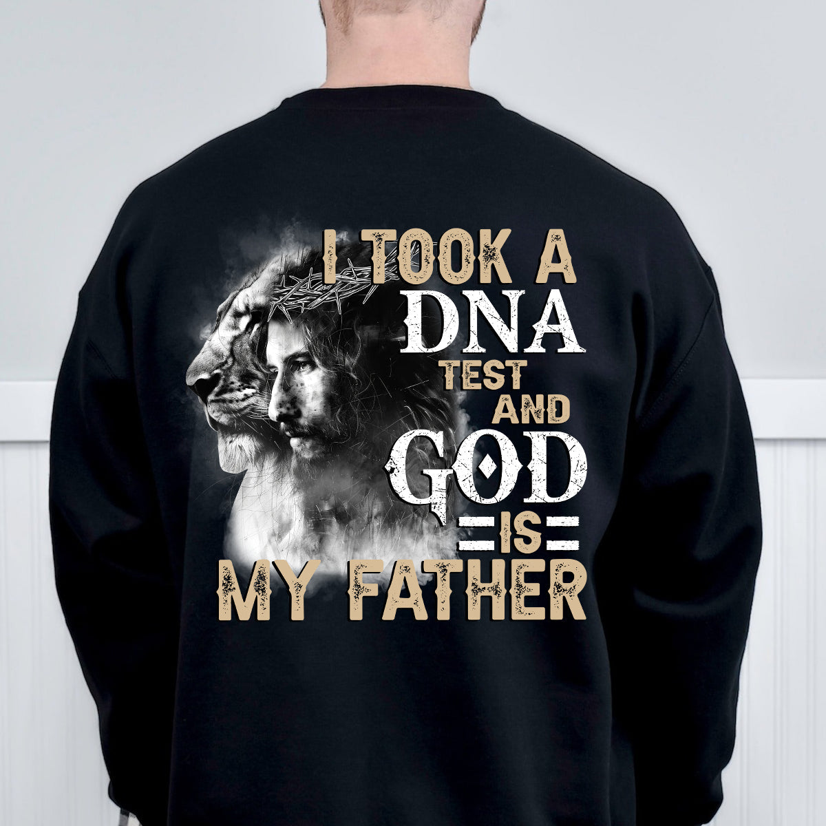 Teesdily | Jesus Lion Of Judah Casual Shirt, I Took A Dna Test And God Is My Father Hoodie Sweatshirt Mug, Christian Graphic Tee, Jesus Believer Gift