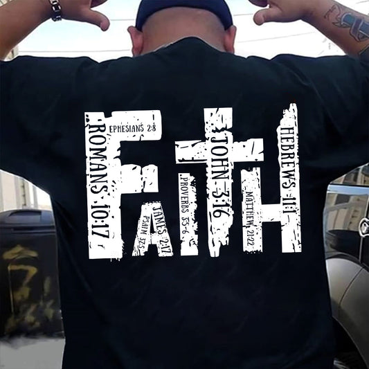 Teesdily | Jesus Faith Short Sleeve Shirt, God Bible Verses Graphic Tee, Catholic Casual Shirt, Christian Gifts Unisex Tshirt Hoodie Sweatshirt Mug