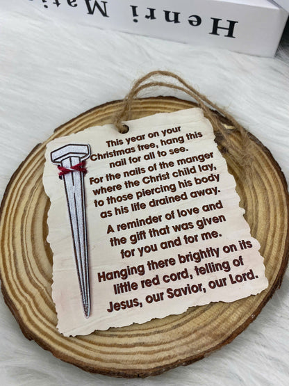 Jesus Our Savior Our Lord Wood Ornament